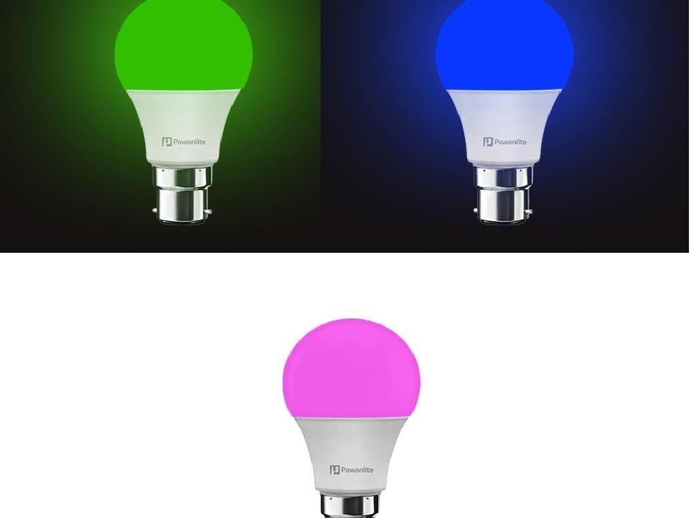10W LED Color Decorative Bulb (G,B,P,& R,Y,O) Combo PK Pawanlite