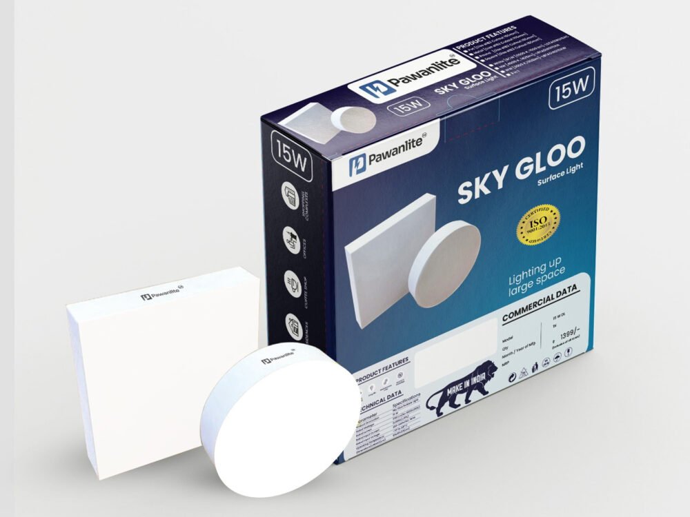 Led surface mounted rimless celling light Pawanlite